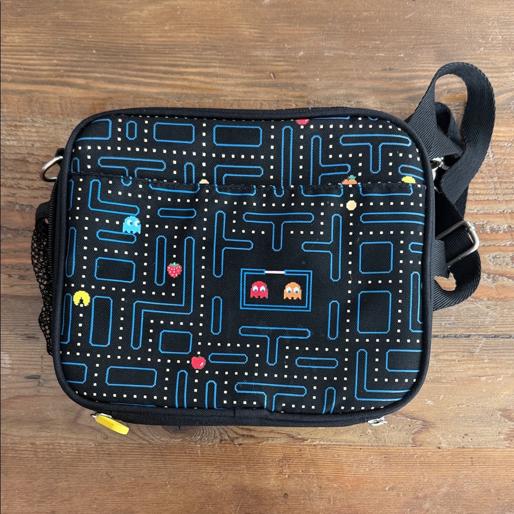 Pottery Barn Black Pac-Man Messenger Bag